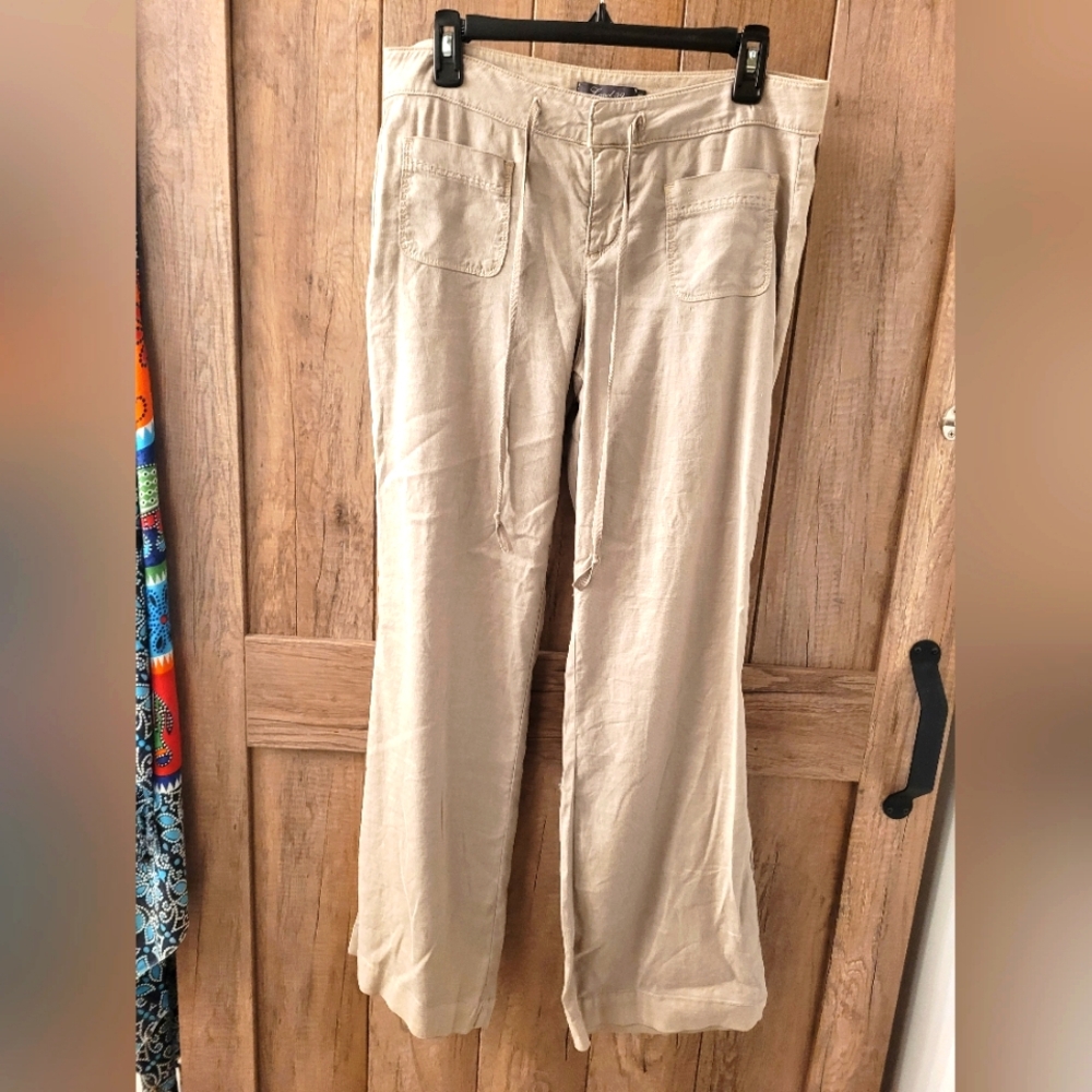 Anthropologie Level 99 Beige drawstring pants, size 29